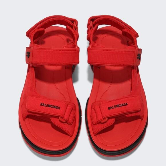 BALENCIAGA TOURIST SANDAL RED AND BLACK Sz 43 main image 7